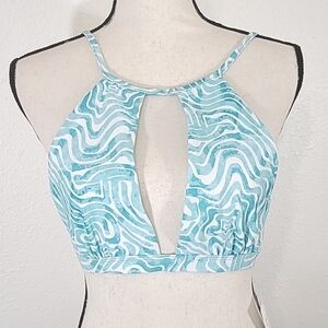 *NWT* DAMSEL Bikini Top Poolside (Blue-Green), size XL